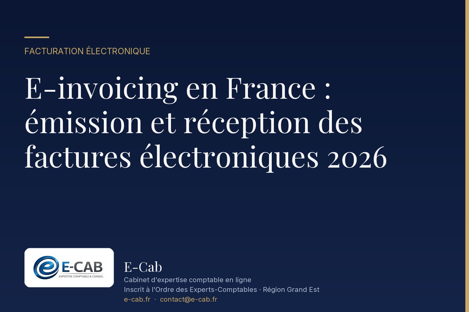 E-invoicing en France : émission et réception des factures électroniques 2026