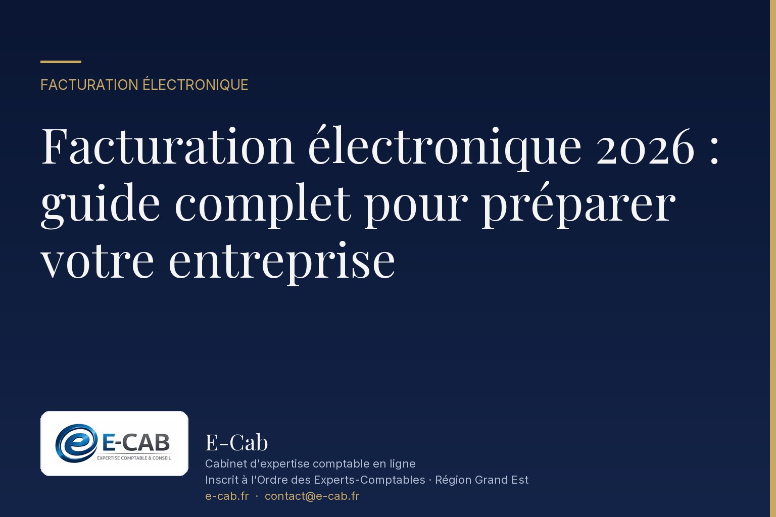 Facturation électronique 2026 : guide complet pour préparer votre entreprise