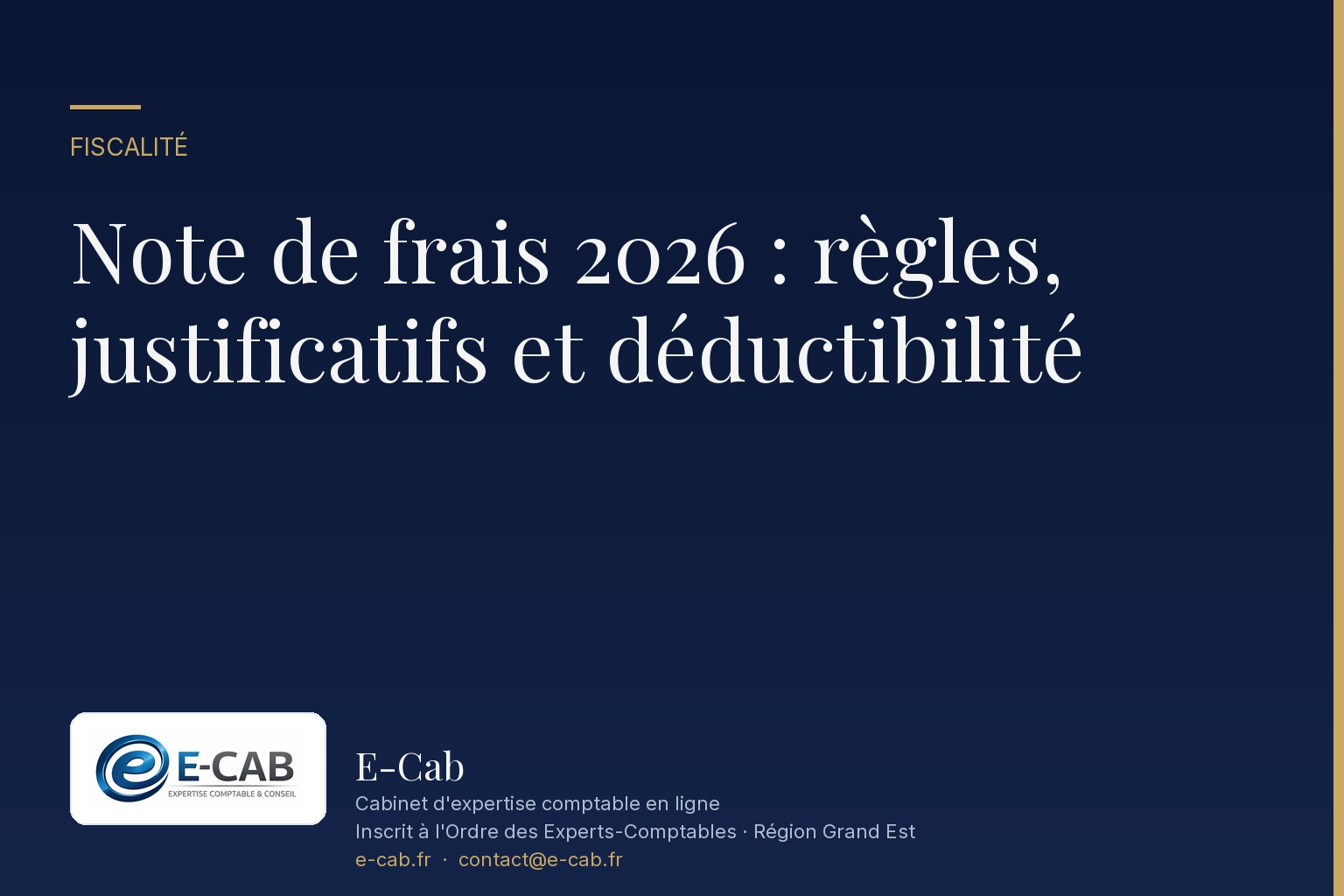 Note de frais 2026 : règles, justificatifs et déductibilité